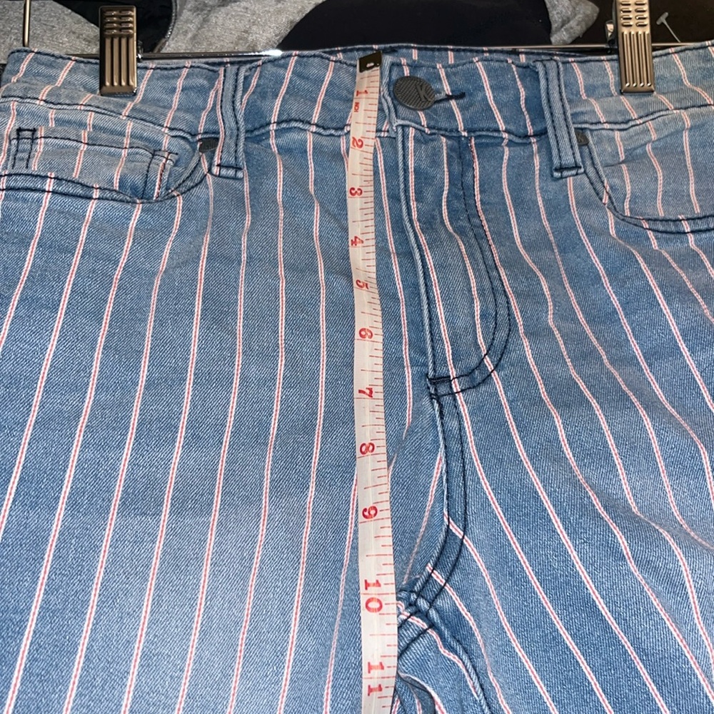 Kut From The Kloth Connie Striped Blue Denim Jeans High Rise Ankle Skinny sz2EUC - Picture 6 of 16